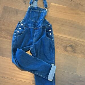 Casual Blue Denim Overalls